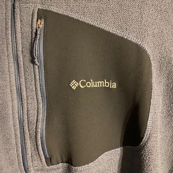 Columbia Blue Men’s sweater half zip wicking - Picture 3 of 5